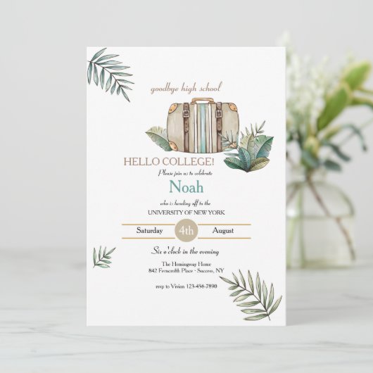 Graduierungspartei Einladung (Stehend Vorderseite)