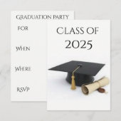 Graduierungspartei Einladung (Vorne/Hinten)