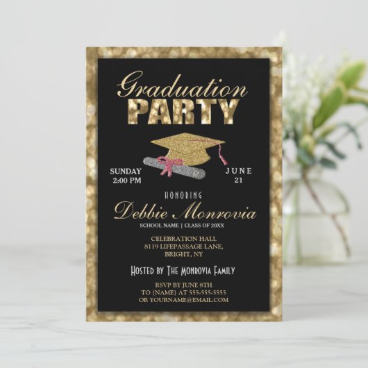 Graduierungspartei Einladung (Stehend Vorderseite)