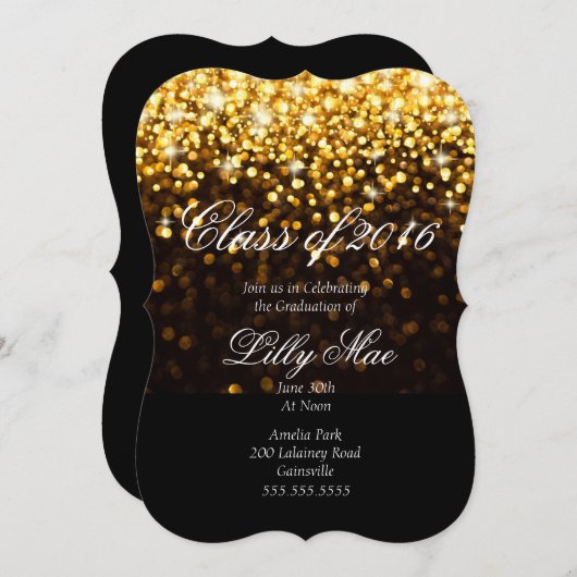 Graduierungspartei Einladung (Vorne/Hinten)