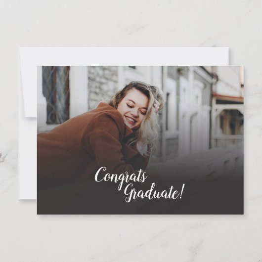 Graduierungspartei Einladung Foto Collage Script (Rückseite)