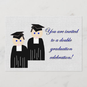 Graduierungspartei Einladung für Zwillinge