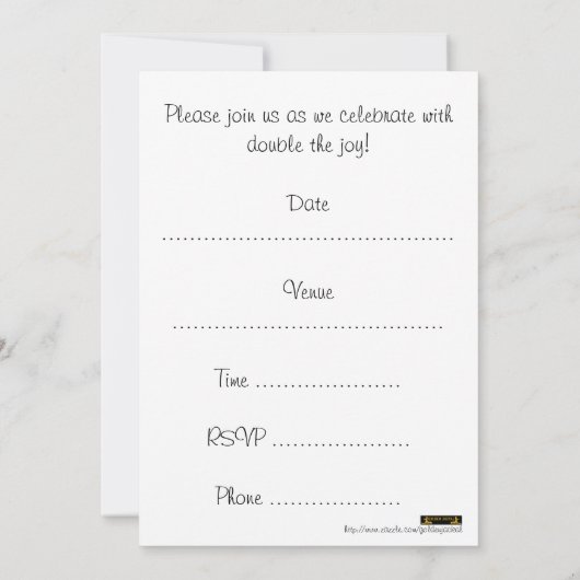 Graduierungspartei Einladung für Zwillinge (Rückseite)