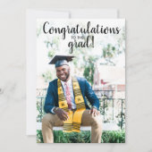 Graduierungspartei Einladung Glückwunsch Grad Foto (Vorderseite)