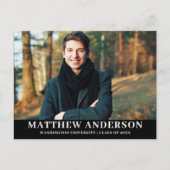 Graduierungspartei Einladung Graduate Foto Blk (Vorderseite)