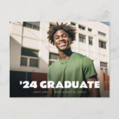 Graduierungspartei Einladung Postkarte mit Foto (Vorderseite)