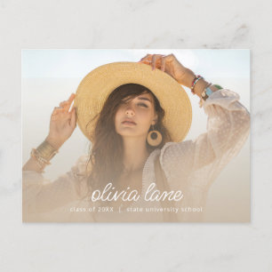 Graduierungspartei Einladung Postkarte mit Foto