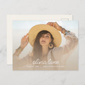 Graduierungspartei Einladung Postkarte mit Foto (Vorne/Hinten)