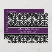 Graduierungspartei Einladung Postkarten Lila Schwa (Vorne/Hinten)