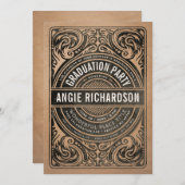 Graduierungspartei Einladungen Rustikale Kraft (Vorne/Hinten)