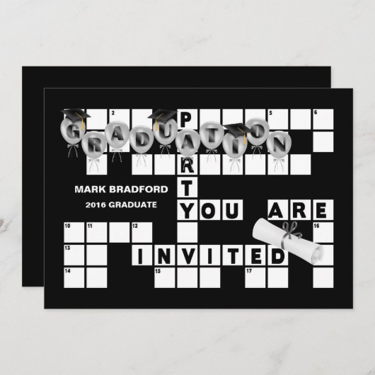 GRADUIERUNGSPARTEI/EINLADUNGSPERSONALISIERUNG - KR EINLADUNG (Vorne/Hinten)