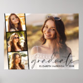 Graduierungspartei Elegantes Skript 4 Foto Poster (Vorne)