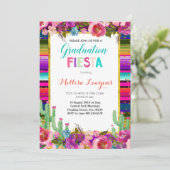 Graduierungspartei Fiesta Einladung (Stehend Vorderseite)