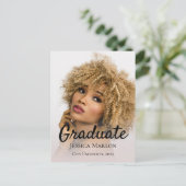 Graduierungspartei | Foto Lässige Einladung Postkarte (Stehend Vorderseite)