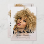 Graduierungspartei | Foto Lässige Einladung Postkarte (Vorne/Hinten)