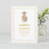 Graduierungspartei für Ananas Einladung (Stehend Vorderseite)