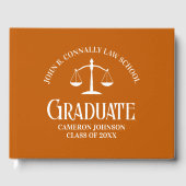 Graduierungspartei für Custom Orange Law School Gästebuch (Vorderseite)