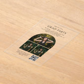 Graduierungspartei für die Graduierung von QR-Code Acryleinladungen (Ablage )