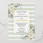 Graduierungspartei für Eukalyptusblüten Folieneinladung (Vorderseite)