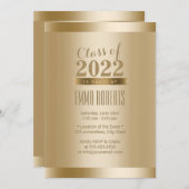 Graduierungspartei für Gold Foil Einladung (Vorne/Hinten)