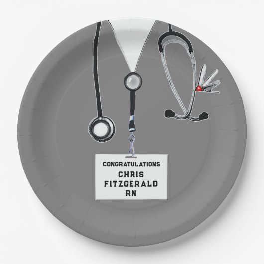 Graduierungspartei für Kreative Krankenschwester Pappteller (Vorderseite)