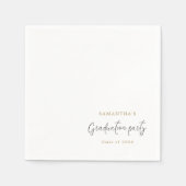 Graduierungspartei für Minimalistischen Skriptname Serviette (Vorderseite)