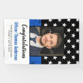 Graduierungspartei für Polizeibeamte der Thin Blue Banner (Horizontal)