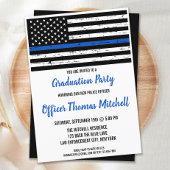 Graduierungspartei für Polizeibeamte der Thin Blue Einladung