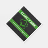 Graduierungspartei für Schwarz und Grün Serviette (Ecke)