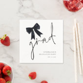 Graduierungspartei für Schwarzer Bow-Grad-Skriptna Serviette (Beispiel)