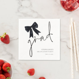 Graduierungspartei für Schwarzer Bow-Grad-Skriptna Serviette