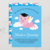 Graduierungspartei für Schweine Einladung (Vorne/Hinten)