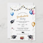 Graduierungspartei für Wasserfarben Ankündigung (Vorderseite)
