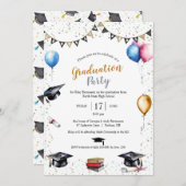 Graduierungspartei für Wasserfarben Ankündigung (Vorne/Hinten)