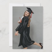 Graduierungspartei für Wasserfarben-Wildblume Einladung (Rückseite)