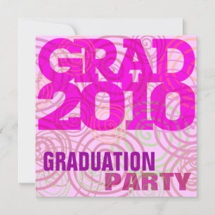 Graduierungspartei Girly Pink Einladung