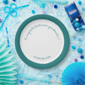 Graduierungspartei Green und White Simple Pappteller (Party)