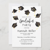 Graduierungspartei Happy Hats Foto Einladung (Vorderseite)