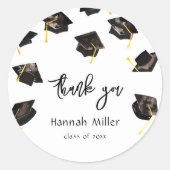 Graduierungspartei Happy Hats Runder Aufkleber (Vorderseite)