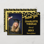 Graduierungspartei Herzlichen Glückwunsch Persönli Dankeskarte (Vorne/Hinten)