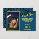 Graduierungspartei Herzlichen Glückwunsch Persönli Dankeskarte (Vorne/Hinten)