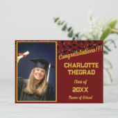 Graduierungspartei Herzlichen Glückwunsch Persönli Einladung (Stehend Vorderseite)