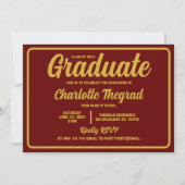 Graduierungspartei Herzlichen Glückwunsch Persönli Einladung (Rückseite)