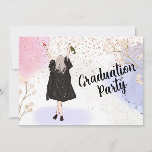 Graduierungspartei Karte (Vorderseite)