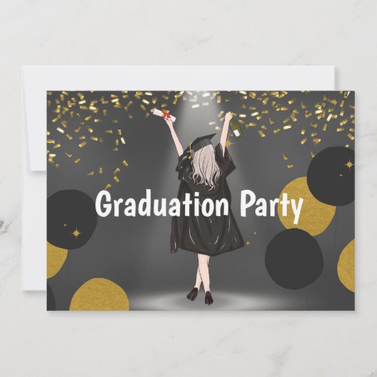 Graduierungspartei Karte (Vorderseite)