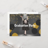 Graduierungspartei Karte (Vorderseite/Rückseite Beispiel)