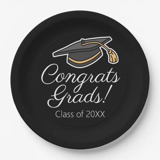 Graduierungspartei - Klassenjahresdekorationen Pappteller (Vorderseite)