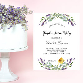 Graduierungspartei lavender violet Budget Einladun