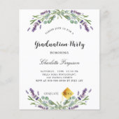 Graduierungspartei lavender violet Budget Einladun Flyer (Vorne)