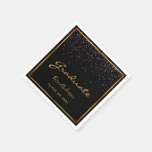 Graduierungspartei lila Gold Serviette (Ecke)